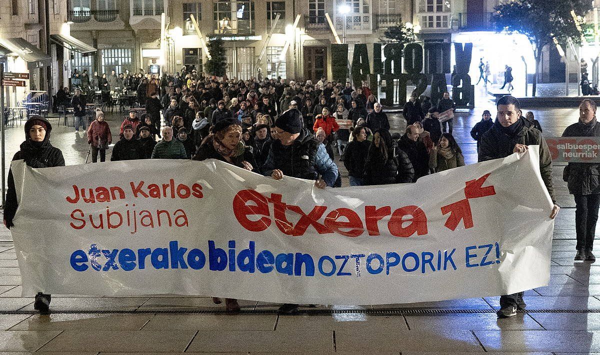 Subijanaren lehen gradu erregresioaren kontrako protesta, martxoan. RAUL BOGAJO / FOKU