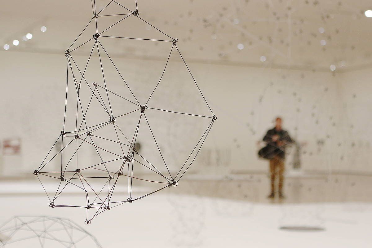 Gegok egindako erretikuluetako bat, Bilboko Guggenheim museoan ikusgai dagoen erakusketan. OSKAR MATXIN EDESA / FOKU