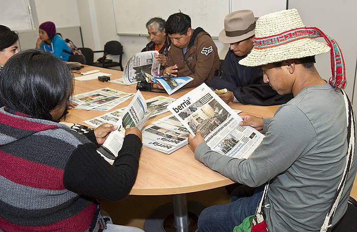 Garabideko kideek BERRIAko egoitza bisitatu dute. IDOIA ZABALETA, ARP