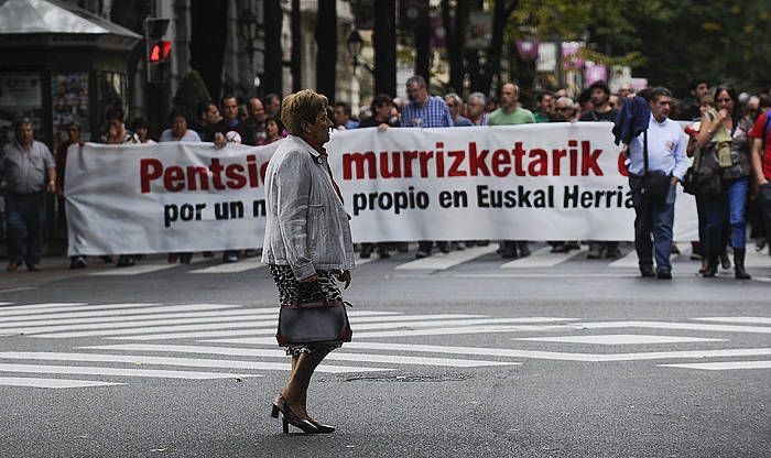 Urrian egindako protesta. LUIS JAUREGIALTZO, ARP