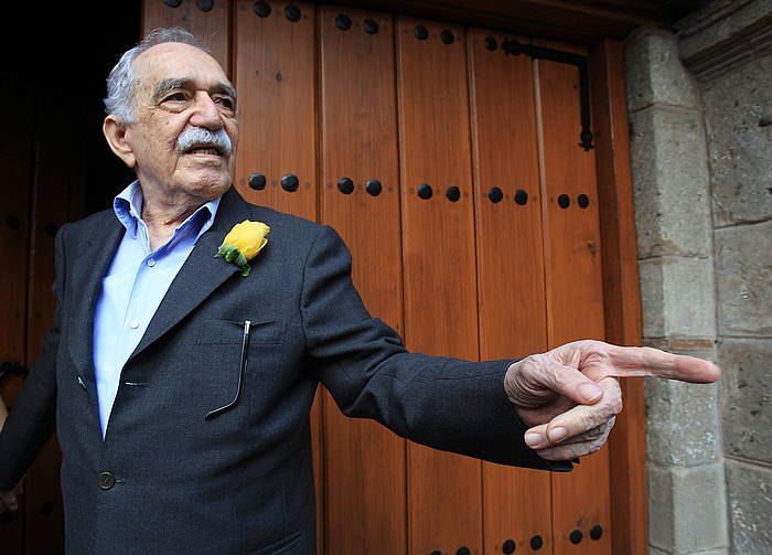 Garcia Marquez, martxoko irudi batean. MARIO GUZMAN, EFE