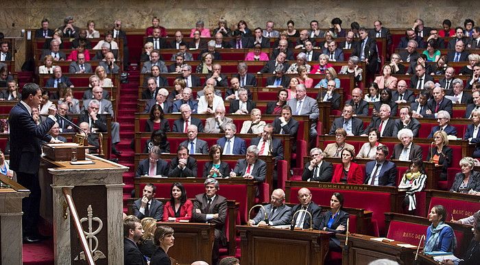 Valls Frantziako lehen ministroa, bere inbestidura hitzaldian. I. L., EFE