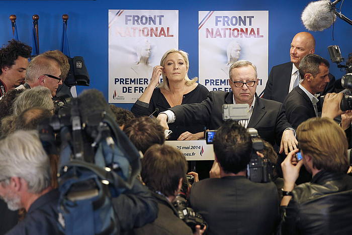 Marien le Pen, zundaketen emaitzak ezagutu ondoren. YOAN VALAT, EFE