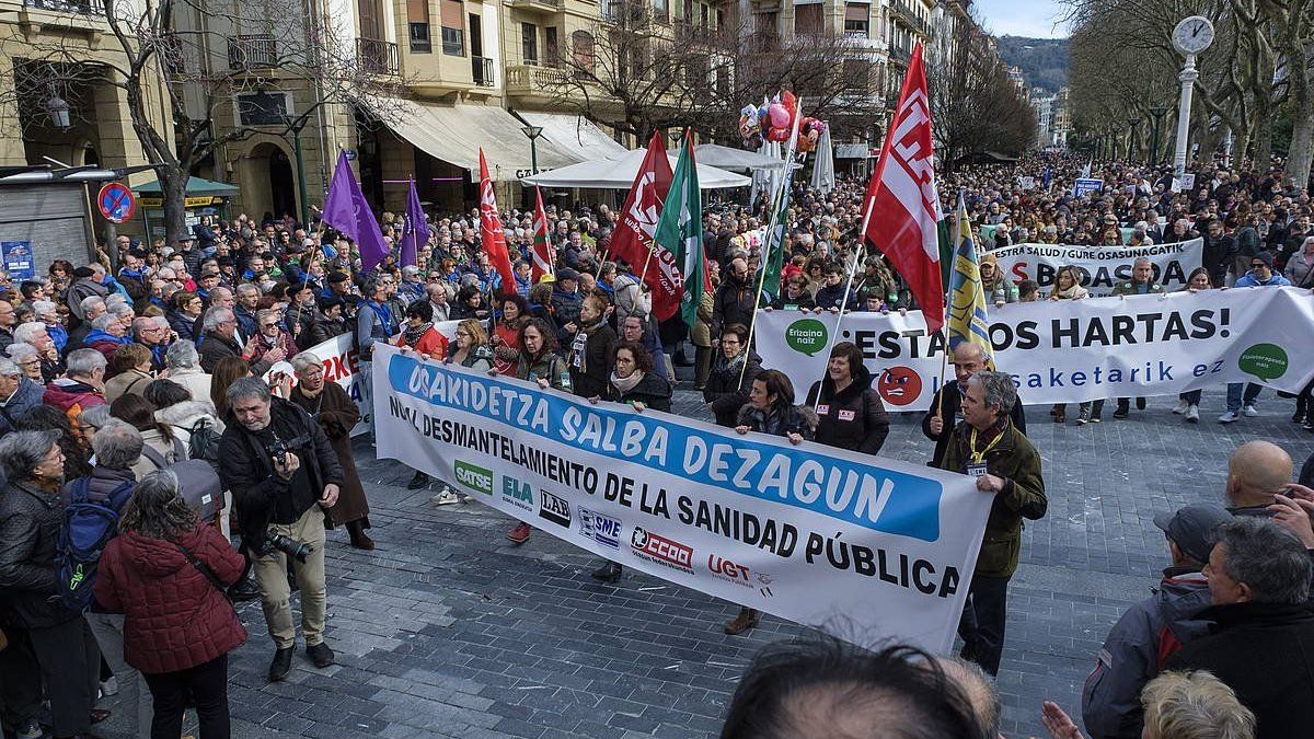 Milaka Milaka lagun atera dira kalera osasun sistema publikoaren alde