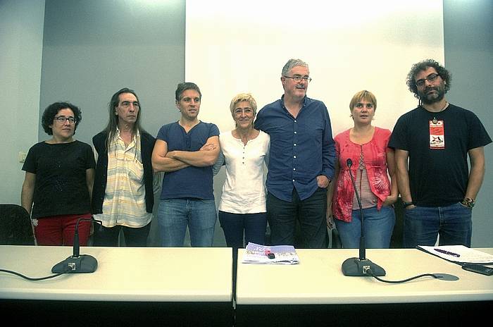 Gune plataformaren agerraldia. ARGAZKI PRESS