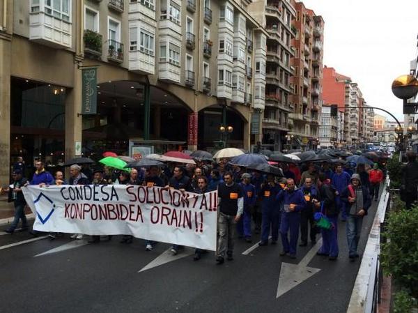 Condesako langileen manifestazioa. LAB