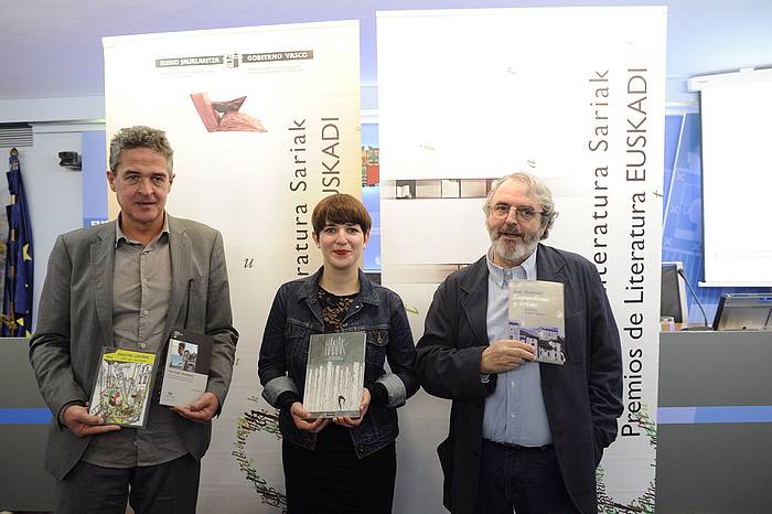 Joxean Muñoz, Maite Gurrutxaga eta Jon Juaristi. JON URBE / ARGAZKI PRESS