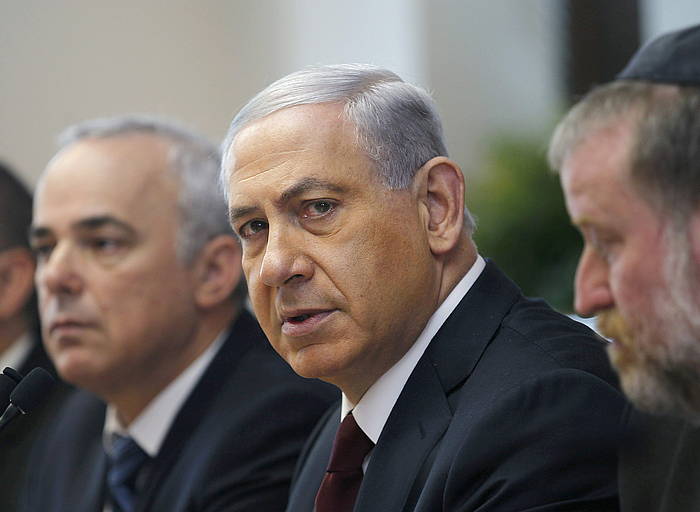 Benjamin Netanyahu Israelgo lehen ministroa. RONEN ZVULUN / POOL