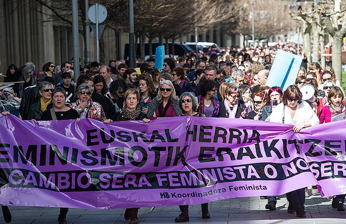 Iruñean egindako manifestazioa. JAGOBA MANTEROLA / ARGAZKI PRESS