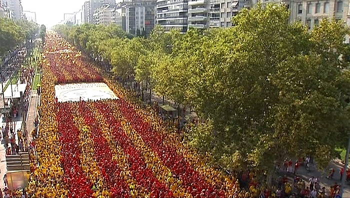 Iazko mobilizazio erraldoiaren irudia. TVE3