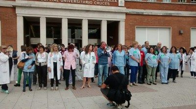 Gurutzetako ospitale atarian egjindako elkarretaratzea. ELA