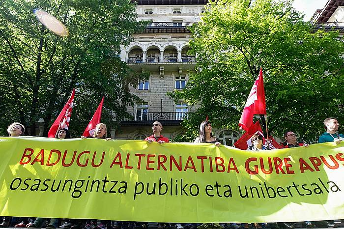 Gaur sindikatuek deitutako protestetako bat. ARGAZKI PRESS