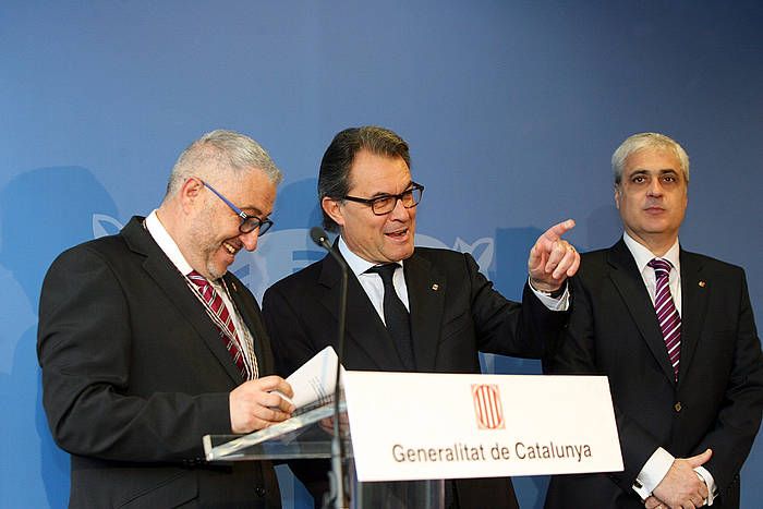 Artur Mas, igandean, Tarragonako presondegi berri baten inaugurazioan. JAUME SELLART, EFE