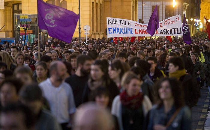 Emakumeen Nazioarteko Eguneko manifestazioa, 2014an. JUAN CARLOS RUIZ / ARGAZKI PRESS