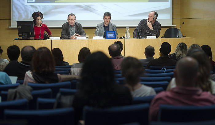 Donostiako Koldo Mitxelena kulturunean egin dituzte jardunaldiak. JON URBE / ARGAZKI PRESS