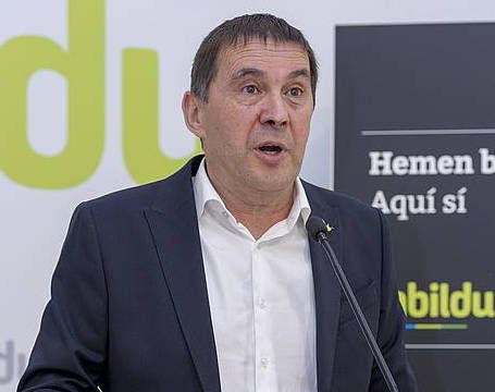 Arnaldo Otegi, EH Bilduko lehendakarigaia, artxiboko irudi batean. JUANAN RUIZ / ARGAZKI PRESS