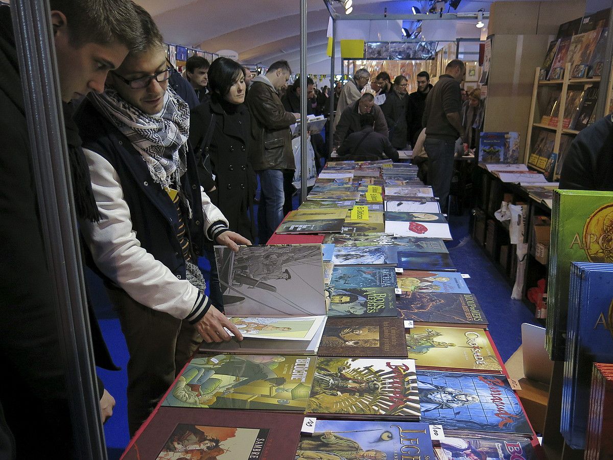 Angulemako komiki jaialdia, artxiboko irudi batean. JAVIER ALBISU / EFE