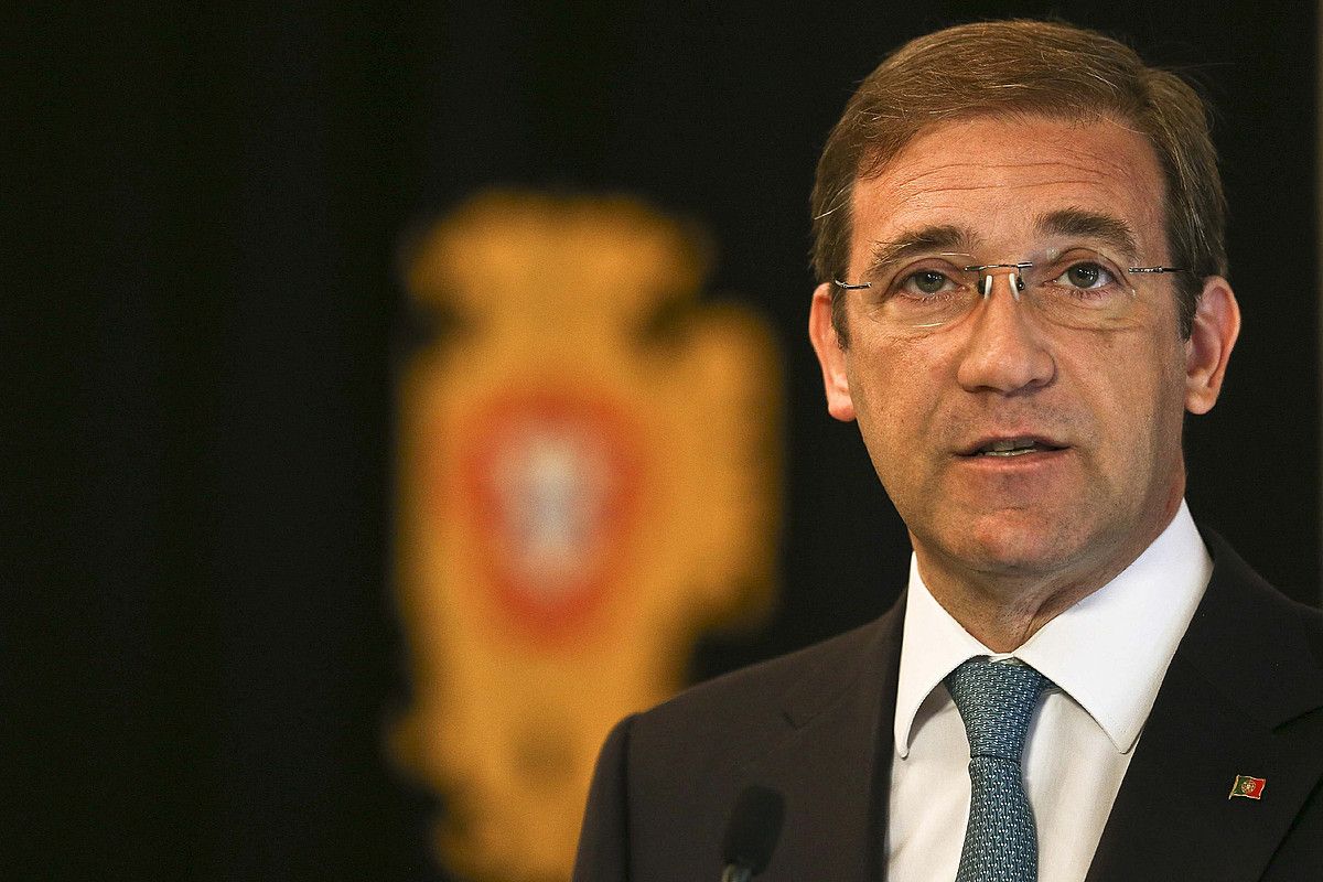 Pedro Passos Coelho, Portugalgo jarduneko lehen ministroa. ANDRE KOSTERS / EFE. Pedro Passos Coelho, Portugalgo jarduneko lehen ministroa. ANDRE KOSTERS / EFE.