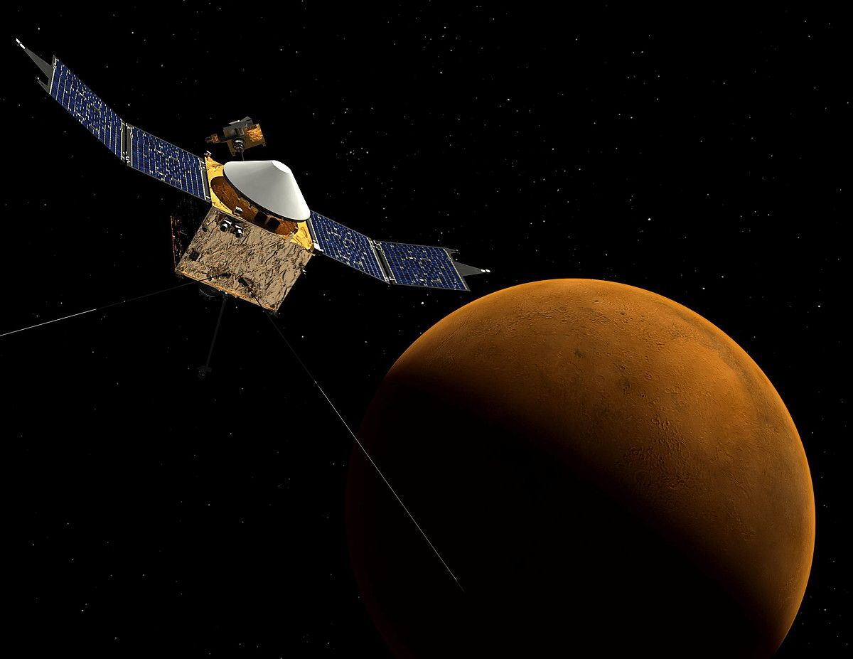 Marte espaziotik ikusita, 2014ko irailaren 22ko irudi batean. NASA.