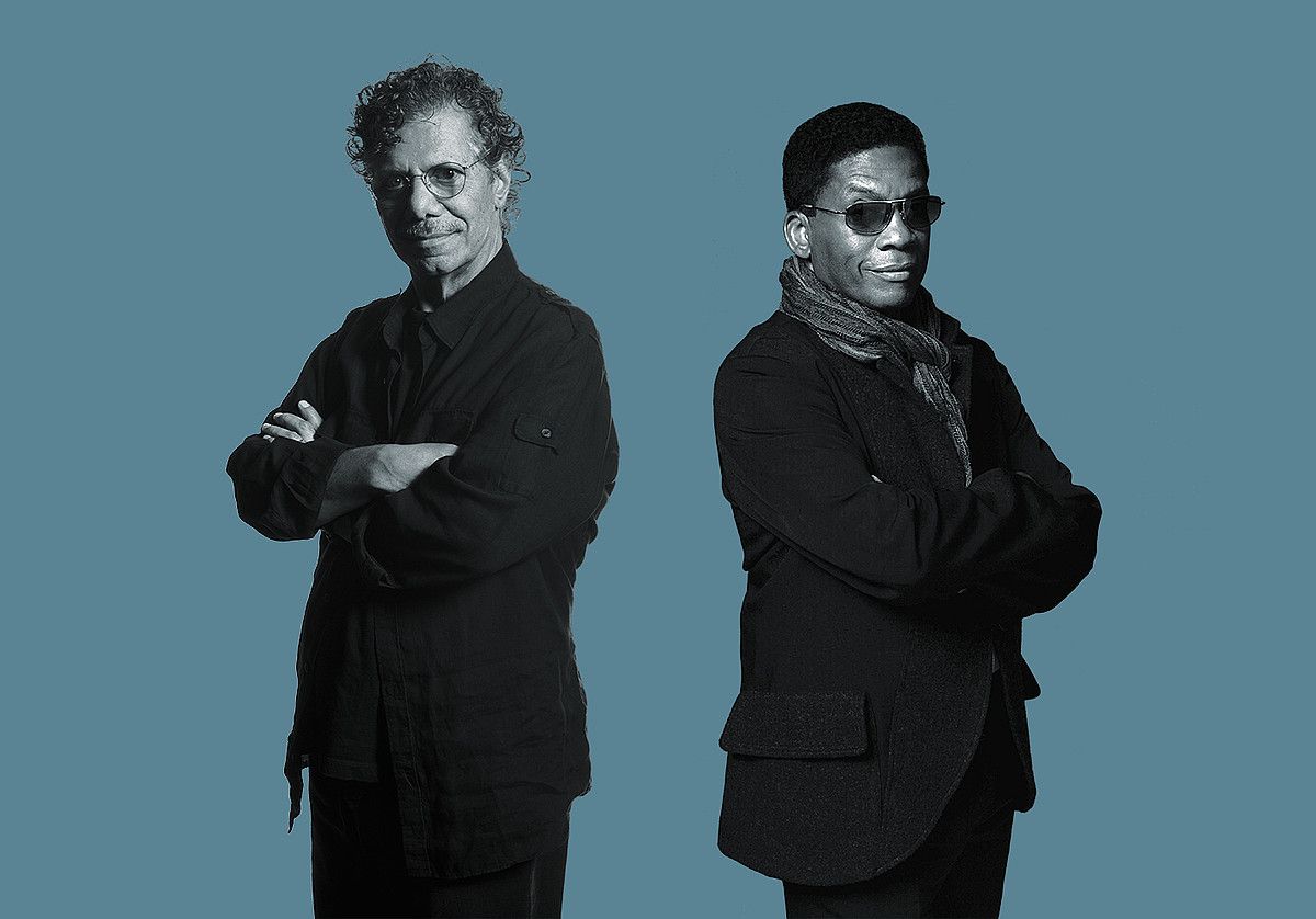 Chick Corea eta Herbie Hancock elkarrekin ariko dira Mendizorrotzan. BERRIA.