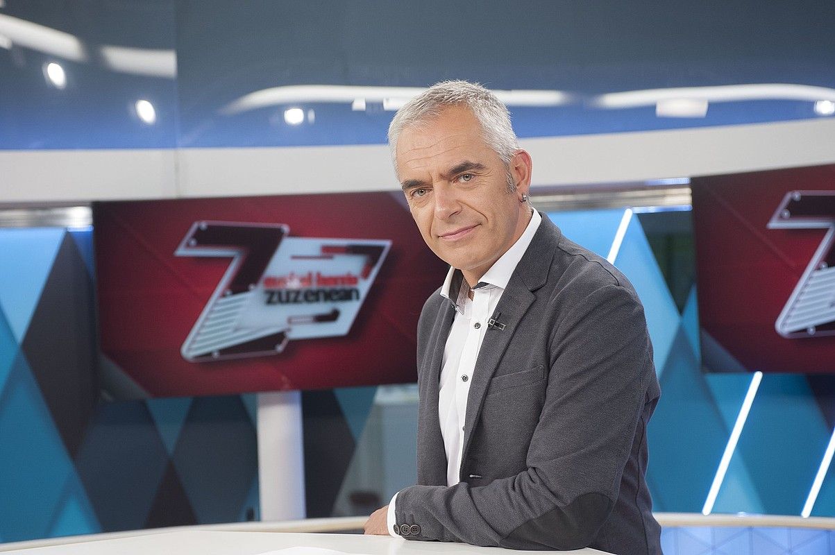 Xabier Euzkitze, Euskal Herria Zuzenean saioko aurkezlea. BERRIA. Xabier Euzkitze, Euskal Herria Zuzenean saioko aurkezlea. BERRIA.