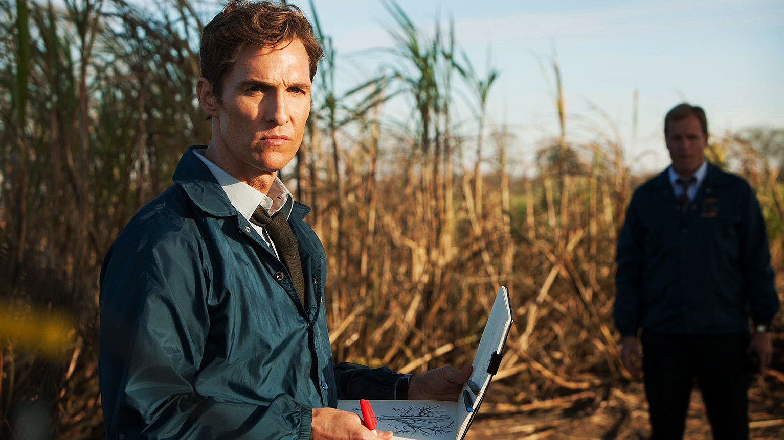 Matthew McCounaghey aktorea True detective telesailaren eszena batean. BERRIA. Matthew McCounaghey aktorea True detective telesailaren eszena batean. BERRIA.