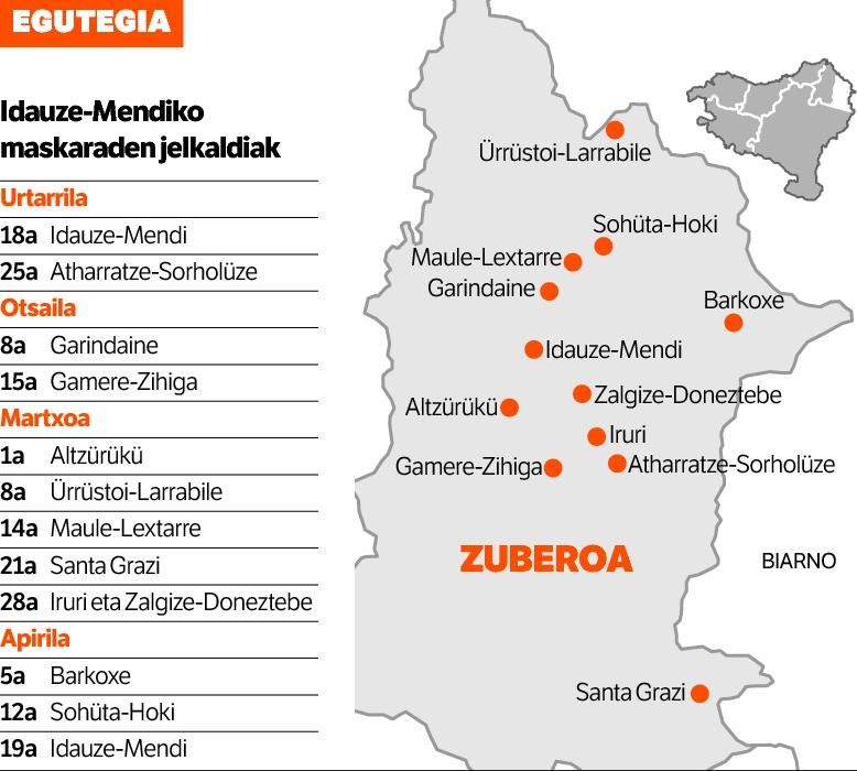 Idauze-Mendiko gazteriaren eskutik datoz 2015eko maskaradak. Idauze-Mendiko gazteriaren eskutik datoz 2015eko maskaradak.