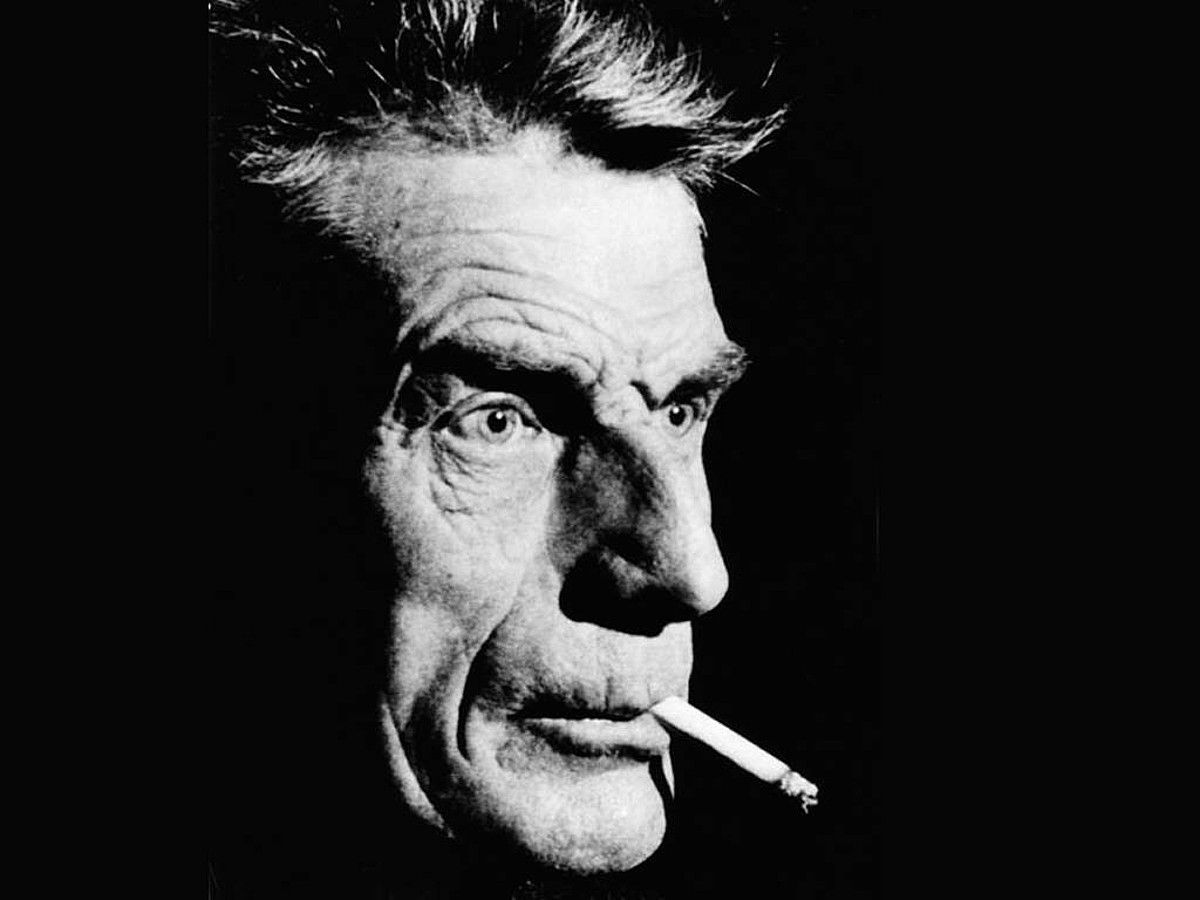 Samuel Becketten argazki ezagunenetako bat. BERRIA / BERRIA.