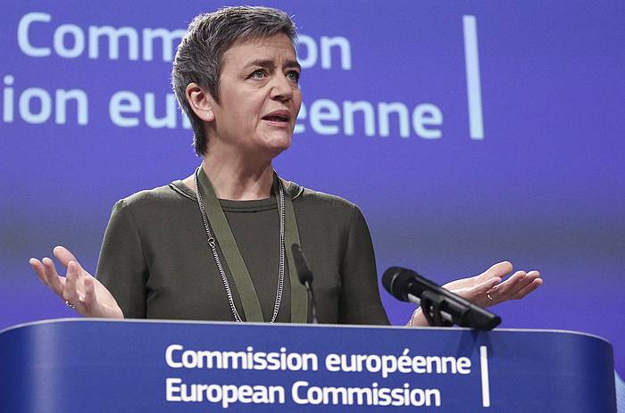 Margrethe Vestager, EBko Lehia komisarioa. ARIS OIKONOMU / EFE