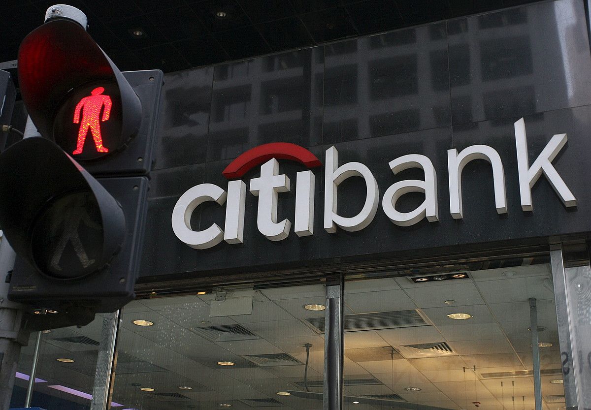 Citibanken bulego bat, artxiboko irudi batean. YM YIK / EFE. Citibanken bulego bat, artxiboko irudi batean. YM YIK / EFE.