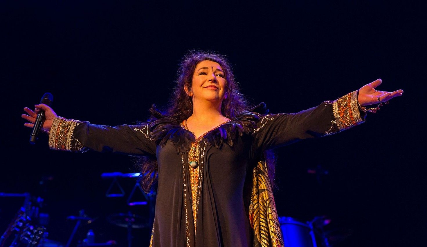 Kate Bush, joan den abuztuaren 26an Londresen eman zuen kontzertuan.