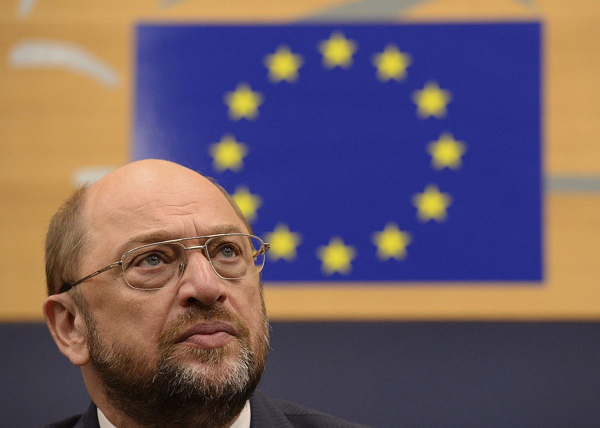 Martin Schulz sozialdemokrata, atzo, Estrasburgon. PATRICK SEEGER / EFE.