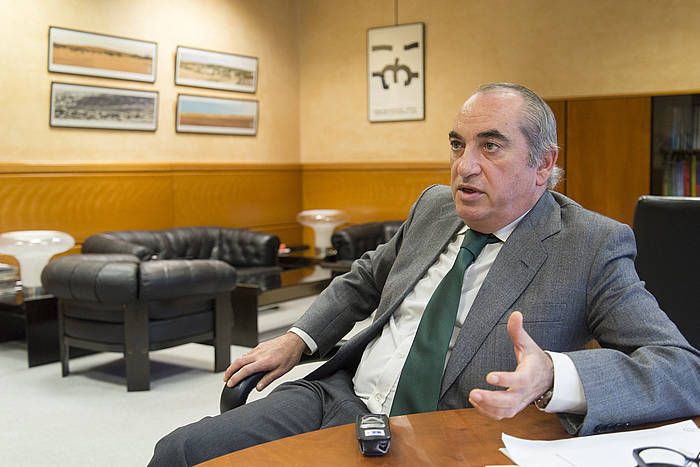 Iñaki Arriola, elkarrizketa batean. JOSE RAMON GOMEZ, EFE