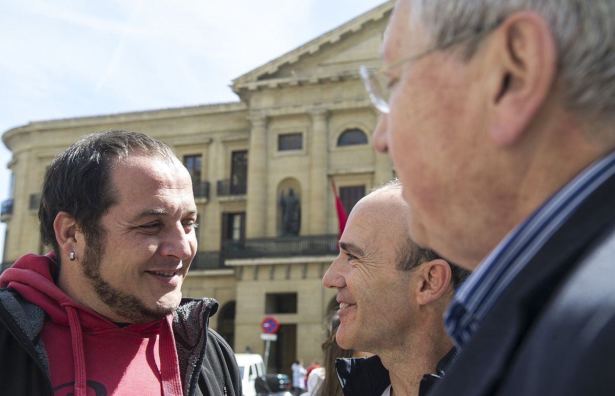 David Fernandez, Josu Juaristi eta Patxi Zabaleta. JAGOBA MANTEROLA / ARGAZKI PRESS. David Fernandez, Josu Juaristi eta Patxi Zabaleta. JAGOBA MANTEROLA / ARGAZKI PRESS.