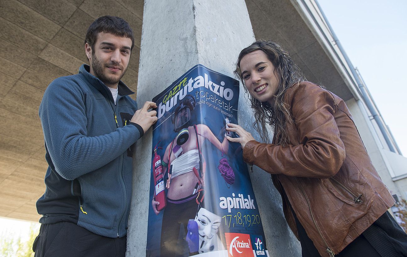 Koldo Etxegarai eta Maialen Etxeberria, Aitzinako eta Ernaiko bozeramaileak. ANDONI CANELLADA / ARGAZKI PRESS.