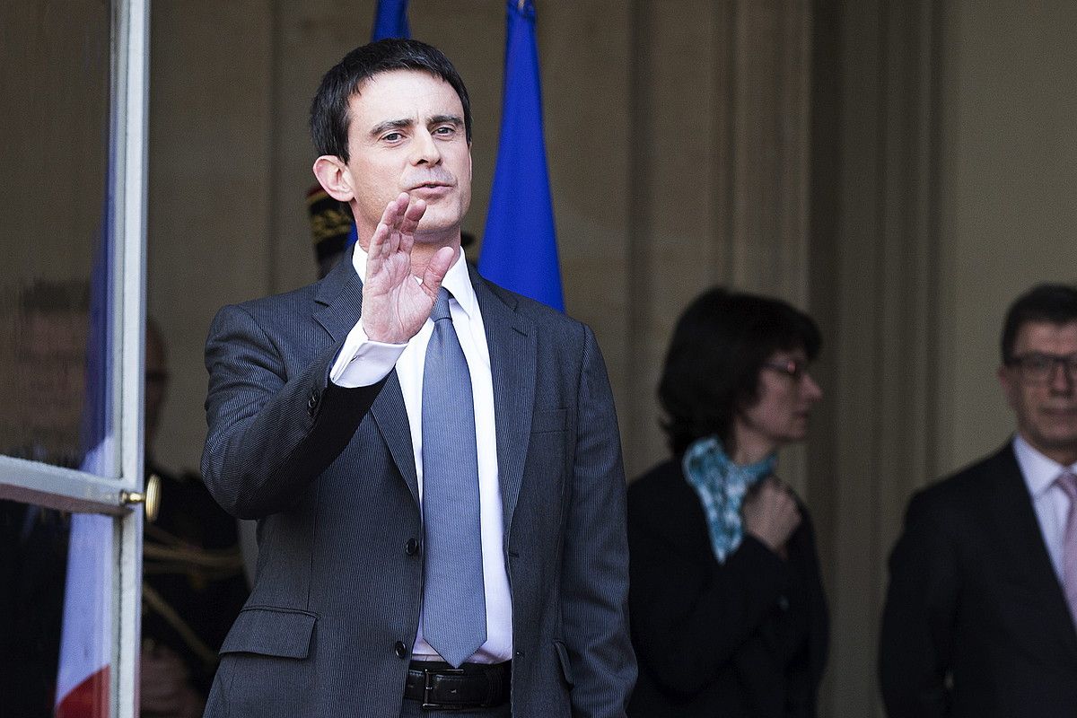 Manuel Vallsek Lurralde Elkargoaren aurkako jarrera argia izan du. ETIENNE LAURENT / EFE.