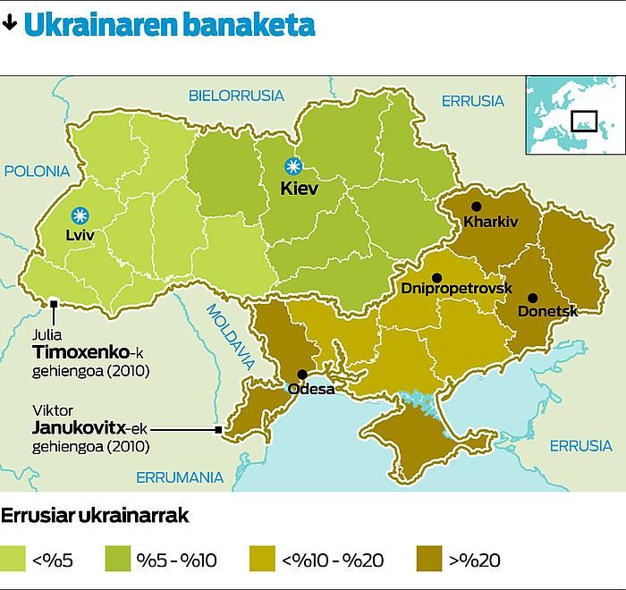 Gobernuak eta oposizioko taldeek su-etena hitzartu dute Ukrainan.