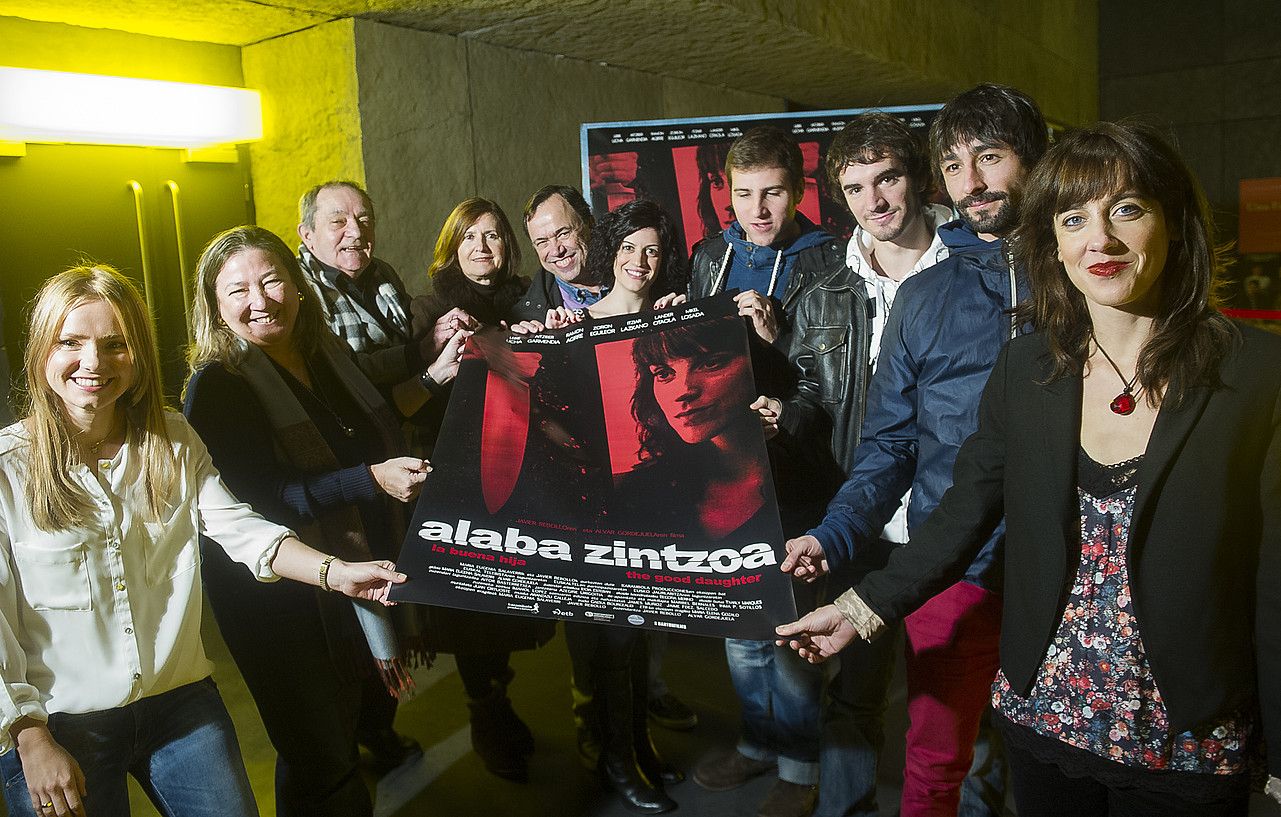 Alaba zintzoa filmeko aktore eta zuzendariak atzo Bilbon egindako aurkezpenean. LUIS JAUREGIALTZO / ARGAZKI PRESS.