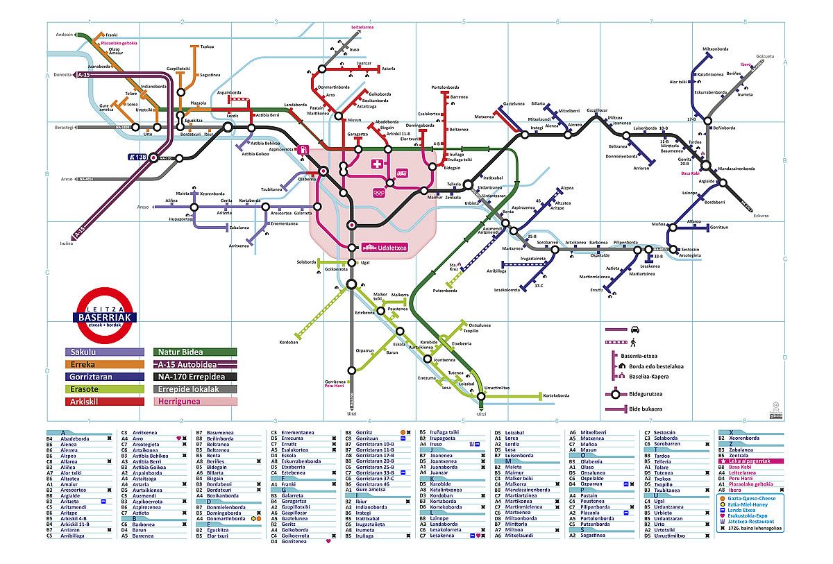 Harry Beck ingeniari elektronikoak 1931n diseinatutako Londresko metroaren mapa hartu dute oinarri. Harry Beck ingeniari elektronikoak 1931n diseinatutako Londresko metroaren mapa hartu dute oinarri.