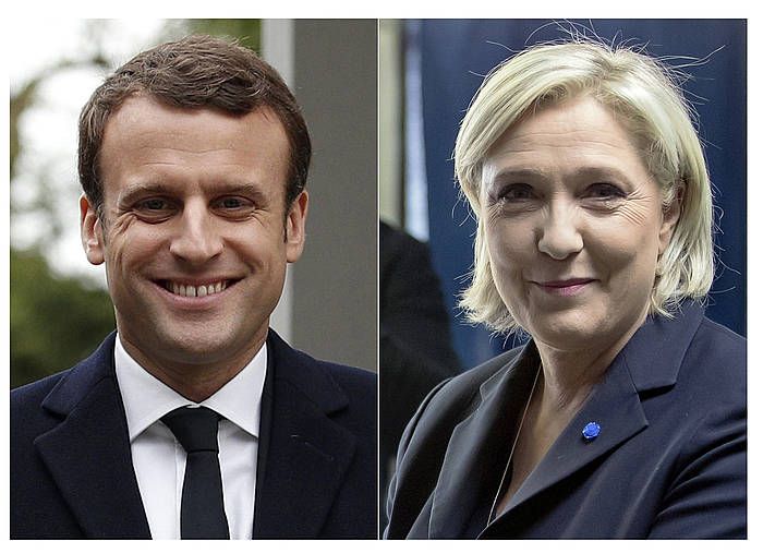 Macron eta Le Pen. YOAN VALAT, IAN LANGSDOM, EFE