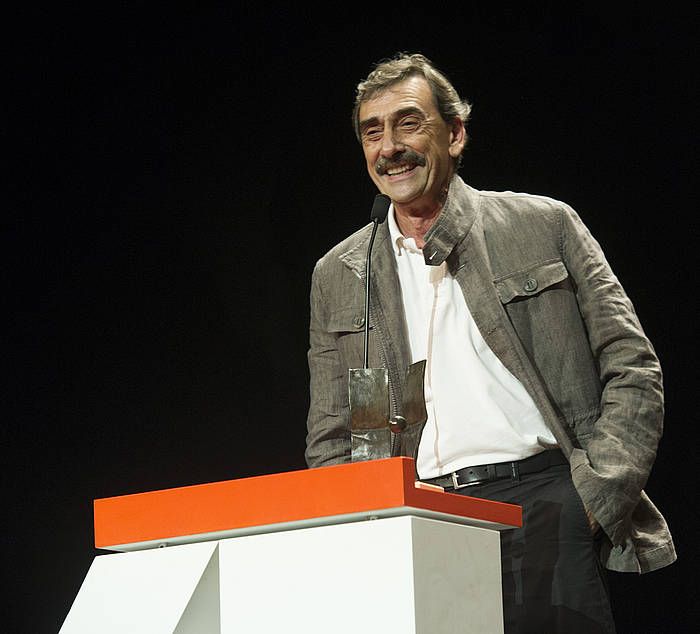 Juanba Berastegi, Euskal Zinemaren Galan, Donostiako 2013ko Zinemaldian. JON URBE / ARGAZKI PRESS