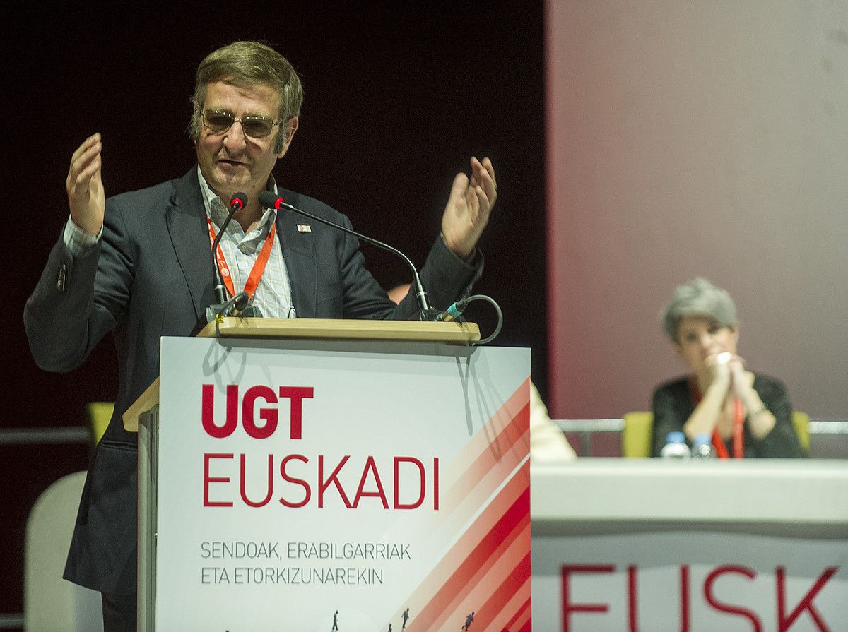 Damaso Casado, atzo, UGTren kongresuan. MONIKA DEL VALLE / ARGAZKI PRESS.