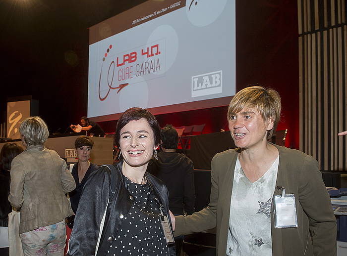 LABen IX. biltzar nagusia. Garbiñe Aranburuk ordezkatuko du Ainhoa Etxaide idazkari nagusi karguan. LUIS JAUREGIALTZO / ARGAZKI PRESS