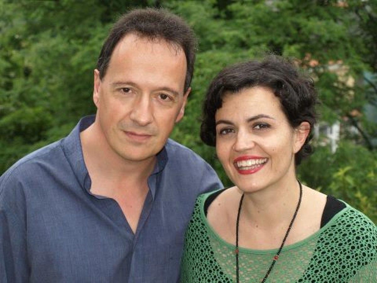 Irudian, Iñaki Salvador eta Ainara Ortega musikariak. BERRIA / BERRIA. Irudian, Iñaki Salvador eta Ainara Ortega musikariak. BERRIA / BERRIA.