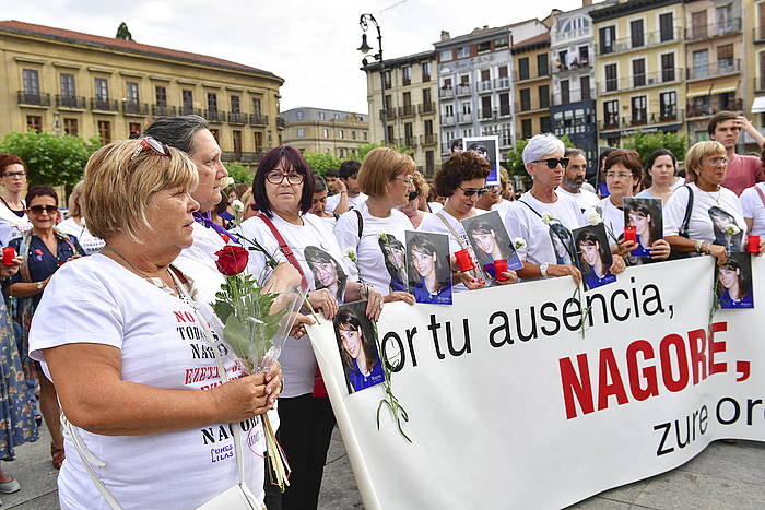 Asun Casasola Nagore Laffage zenaren ama, haren hilketa gogoratzeko ekitaldi batean. Artxiboko irudia da. IDOIA ZABALETA / ARGAZKI PRESS