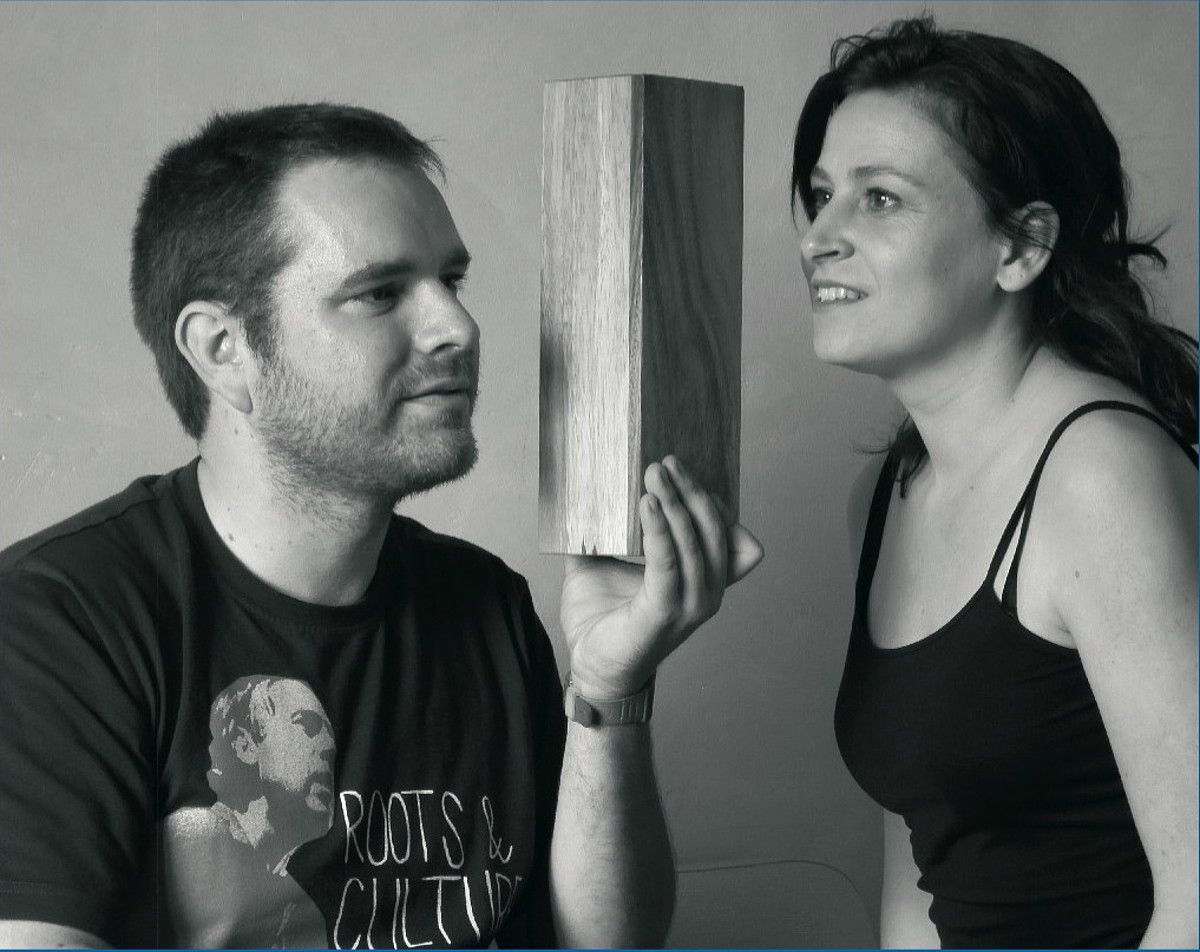 Ion Martinez eta Saioa Royo aktoreak. BERRIA / BERRIA.