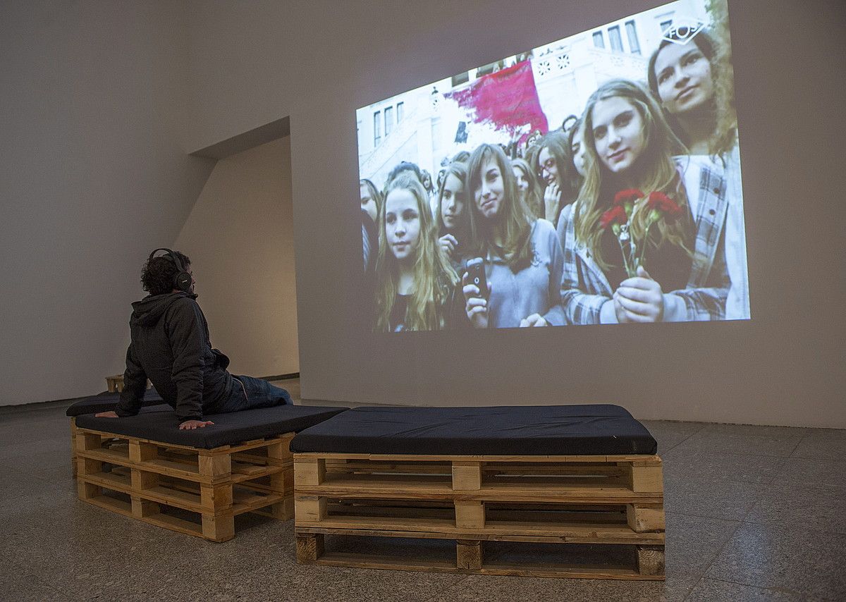 Avelino Salaren Gimme shelter obra, Artiumen. JUANAN RUIZ / ARGAZKI PRESS.