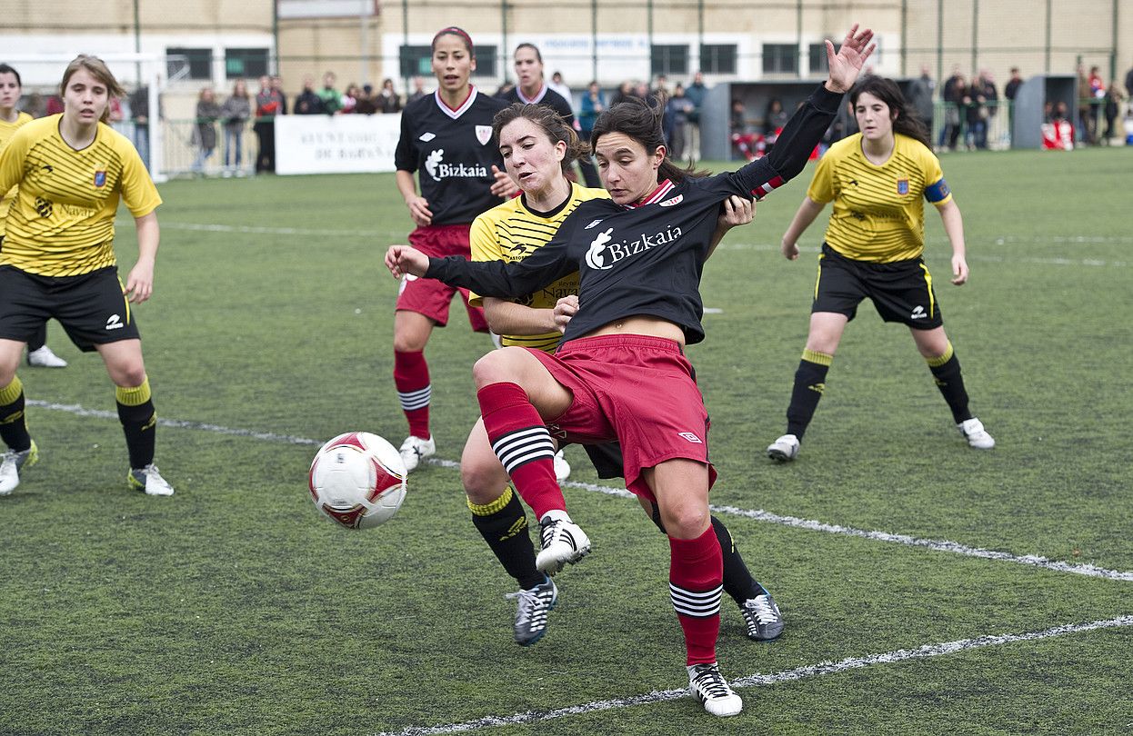 Lagunak-ek eta Athleticek igandean jokatutako partidako une bat. J. M. / ARP.