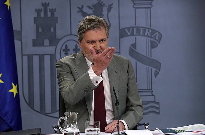Mendez de Vigo, gaurko agerraldian. ZIPI, EFE