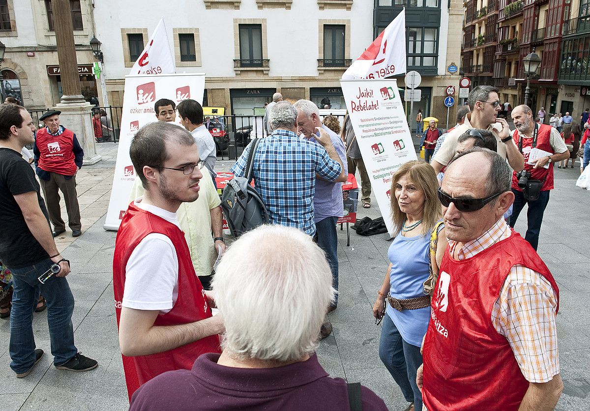 Ezker Anitzaren ekitaldia, Bilbon, joan den larunbatean. JON HERNAEZ / ARP.